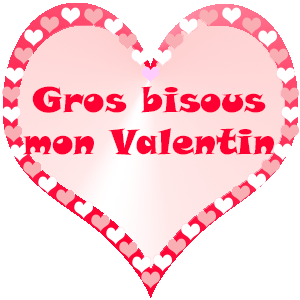 Gif animé gratuit - Saint Valentin -  gros bisou mon Valentin