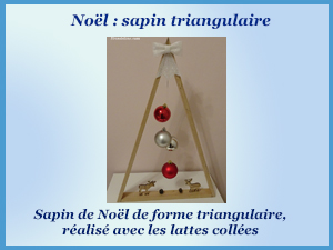 Décors de Noël - sapin en forme de triangle 