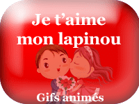 Gifs animés - je t'aime mon lapinou