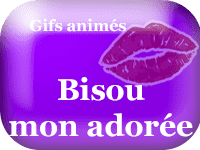 Gifs animés - bisou mon cœur adoré