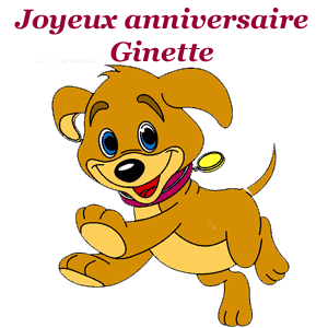 Gif animé - Bon Anniversaire Ginette