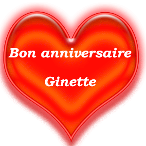 Gif animé gratuit : Bon Anniversaire Ginette