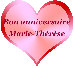 Gif animé gratuit : Bon Anniversaire Marie Thérèse