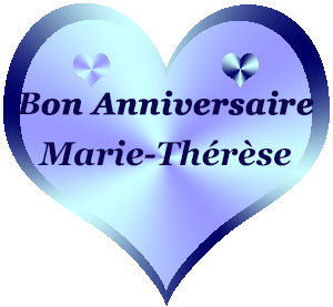 Gif animé gratuit : Bon Anniversaire Marie Thérèse
