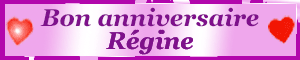 Gif animé gratuit : Bon Anniversaire Régine