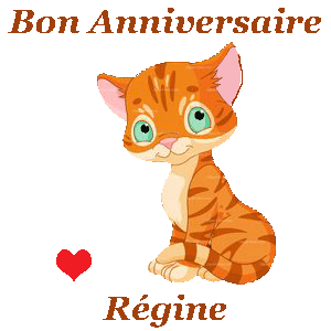 gif animé gratuit - anniversaire - Régine