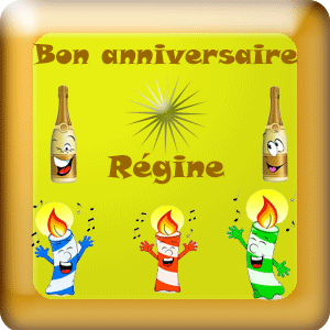 Gif animé   Bon anniversaire - Régine