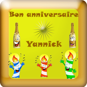 Gif animé  bon anniversaire Yannick