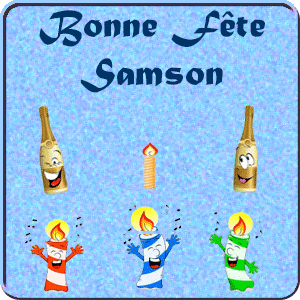 Gif animé - bonne fête Samson  - 28 juillet