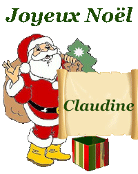 gif animé Noël gratuit - Claudine