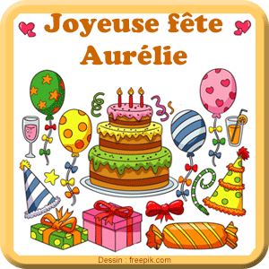 gif animé - Bonne fête Aurélie Bonne fête Aurélie