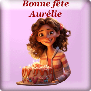 gif animé - Bonne fête Aurélie Bonne fête Aurélie