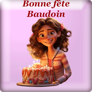gif animé - Bonne fête Baudoin Bonne fête Baudoin