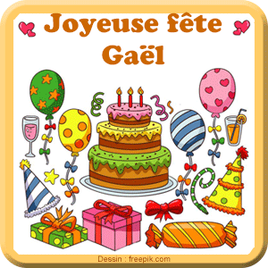 gif animé - Bonne fête Gaël Bonne fête Gaël