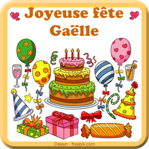 gif animé - Bonne fête Gaëlle Bonne fête Gaëlle