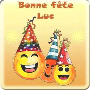 gif animé - Bonne fête Luc Bonne fête Luc