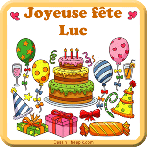 gif animé - Bonne fête Luc Bonne fête Luc