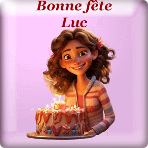 gif animé - Bonne fête Luc Bonne fête Luc