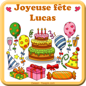 gif animé - Bonne fête Lucas Bonne fête Lucas