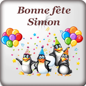 gif animé - Bonne fête Simon Bonne fête Simon