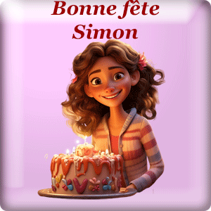 gif animé - Bonne fête Simon Bonne fête Simon