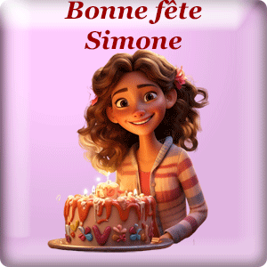 gif animé - Bonne fête Simone Bonne fête Simone