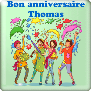 Gif animé - bon anniversaire Thomas