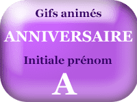 Gifs animés anniversaire - prénoms avec initiale A