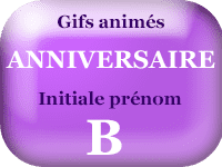 Gifs animés anniversaire - prénoms avec initiale B