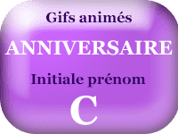 Gifs animés anniversaire - prénoms avec initiale C