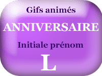 Gifs animés anniversaire - prénoms avec initiale L