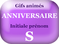 Gifs animés anniversaire - prénoms avec initiale S