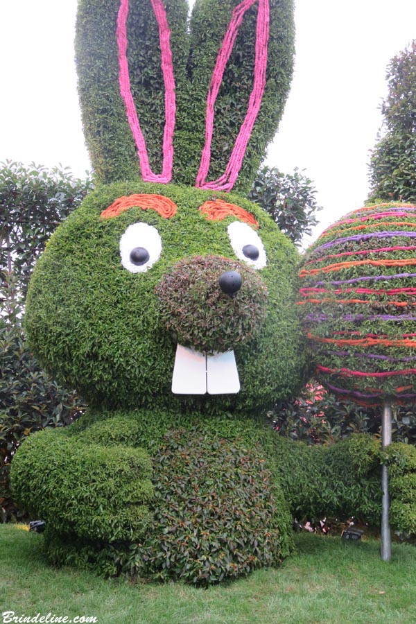 Folie'Flore à Mulhouse - décorations extérieures - lapin