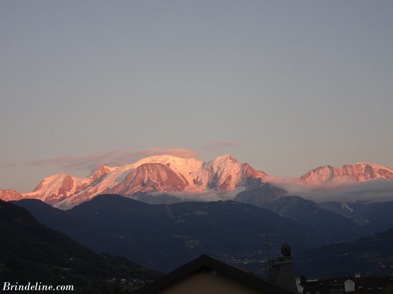 Coucher du soleil sur le massif du Mont-Blanc