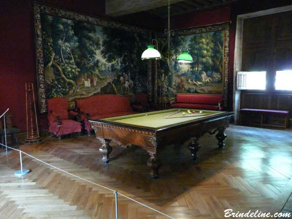 salle de billard château Azay le Rideau